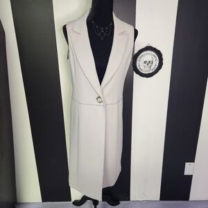 Iris Setlakwe White Vest Jacket Modern Tailored Design